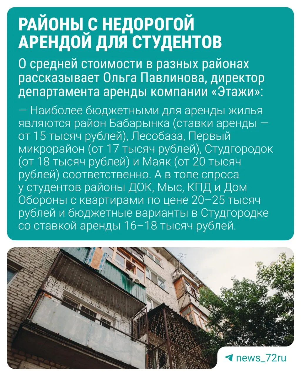 Короткий обзор цен на студентческие варианты жилья в Тюмени: от общежитий и студий до однокомнатных и больших квартир, а также где чаще встречаются бюджетные предложения.