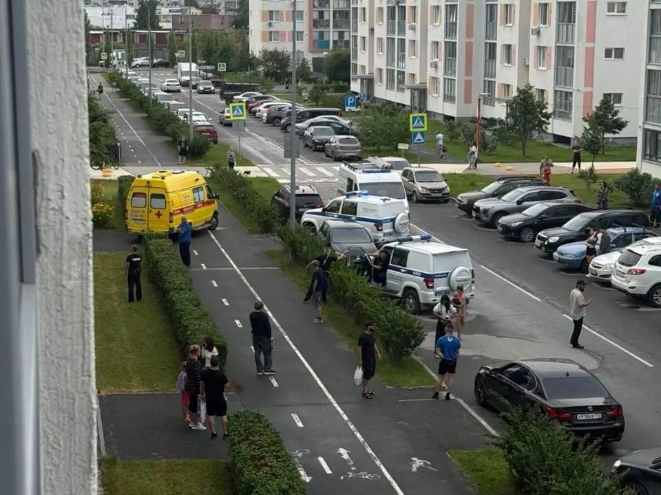 Полиция и скорая приехали в ЖК на Червишевском тракте: мужчину без рубашки вывели в наручниках и посадили в машину скорой, спасатели, по словам очевидцев, вскрывали дверь.