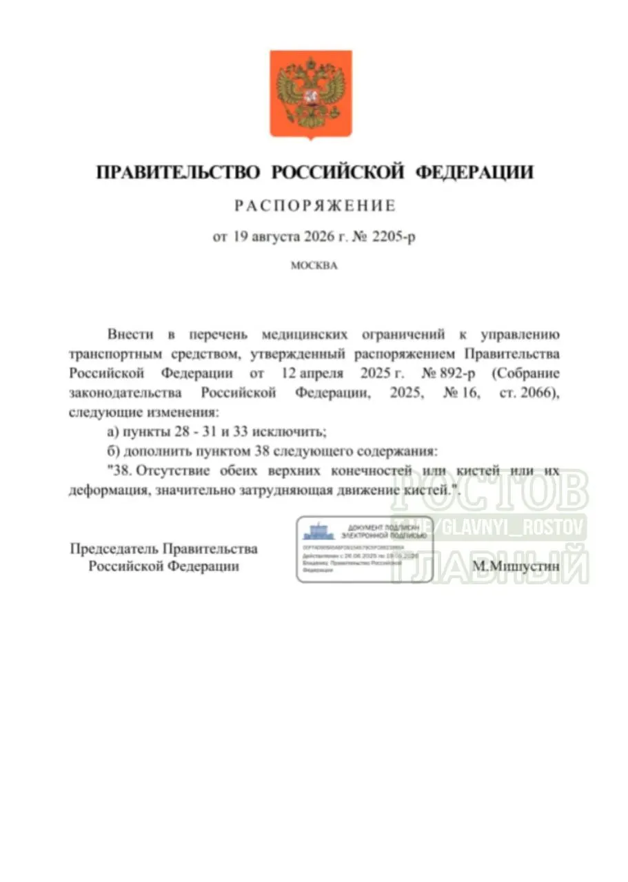 Исключено требование об отсутствии одной конечности; введено новое противопоказание — отсутствие обеих конечностей или их деформация, затрудняющая движение.
