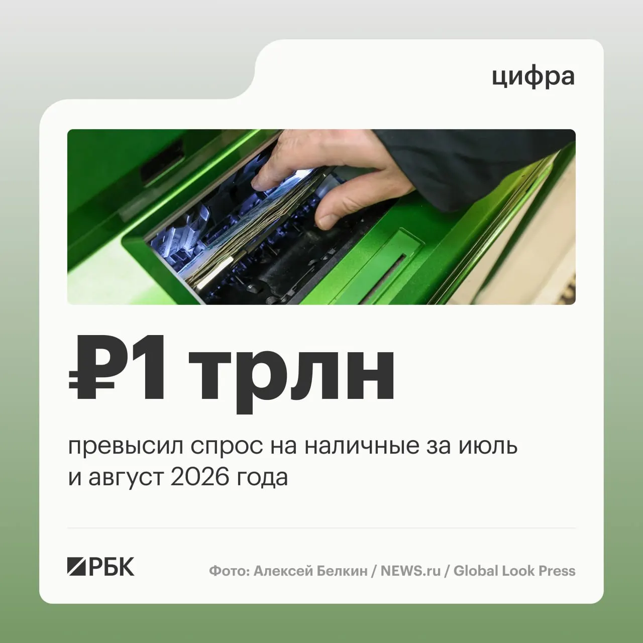 Наличные в обращении продолжают расти: за год прирост примерно 2,5 трлн рублей, пик — апрель.