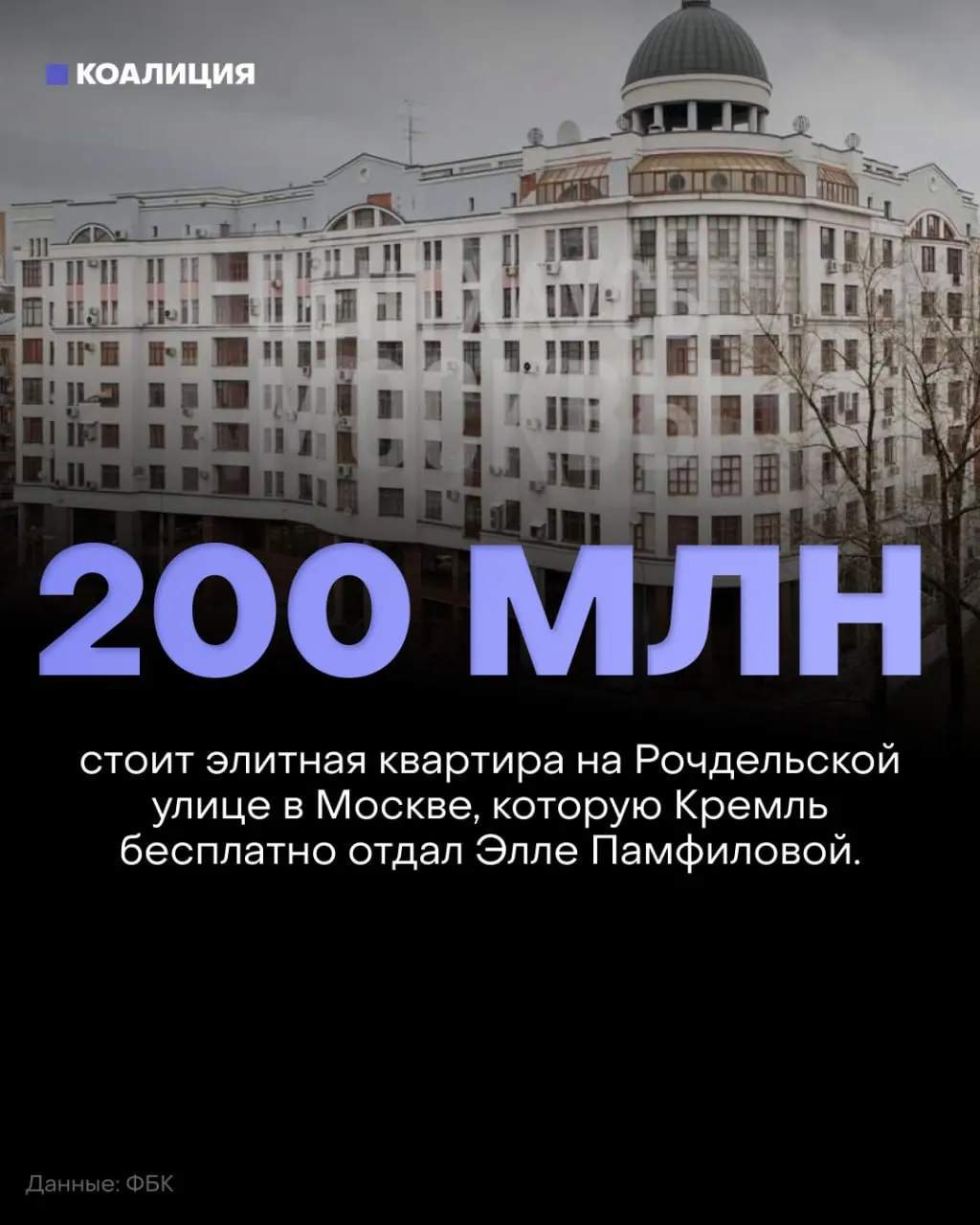 Расследование выявило, что квартира стоимостью около 200 млн рублей оформлена на внучку председателя ЦИК; это стало поводом для критики в адрес работы избирательной комиссии.